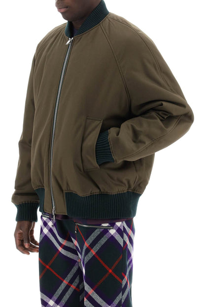 Check Reversible Bomber Jacket  - Green