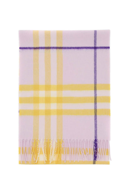 Check Cashmere Scarf  - Yellow