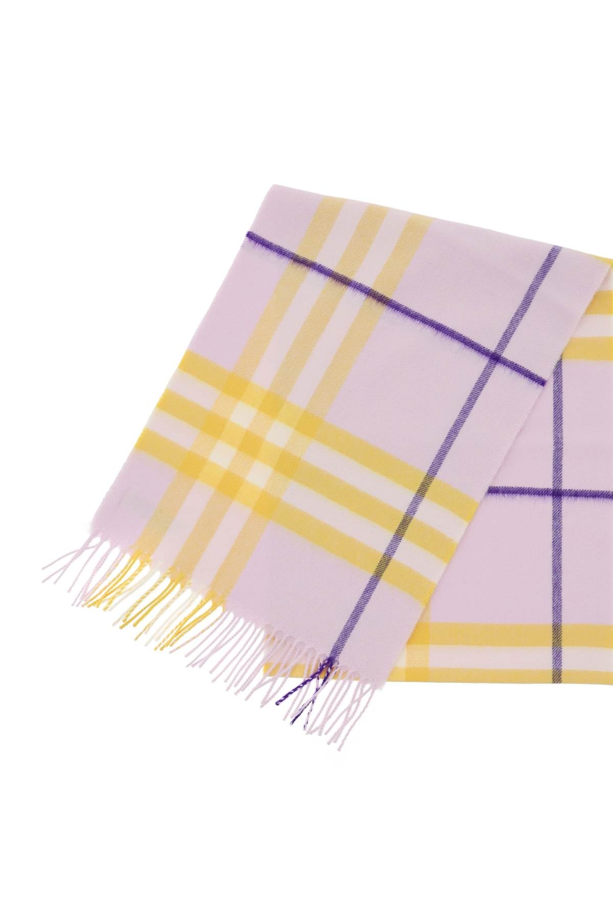 Check Cashmere Scarf  - Yellow