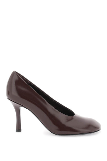 Glossy Leather Baby Pumps  - Black