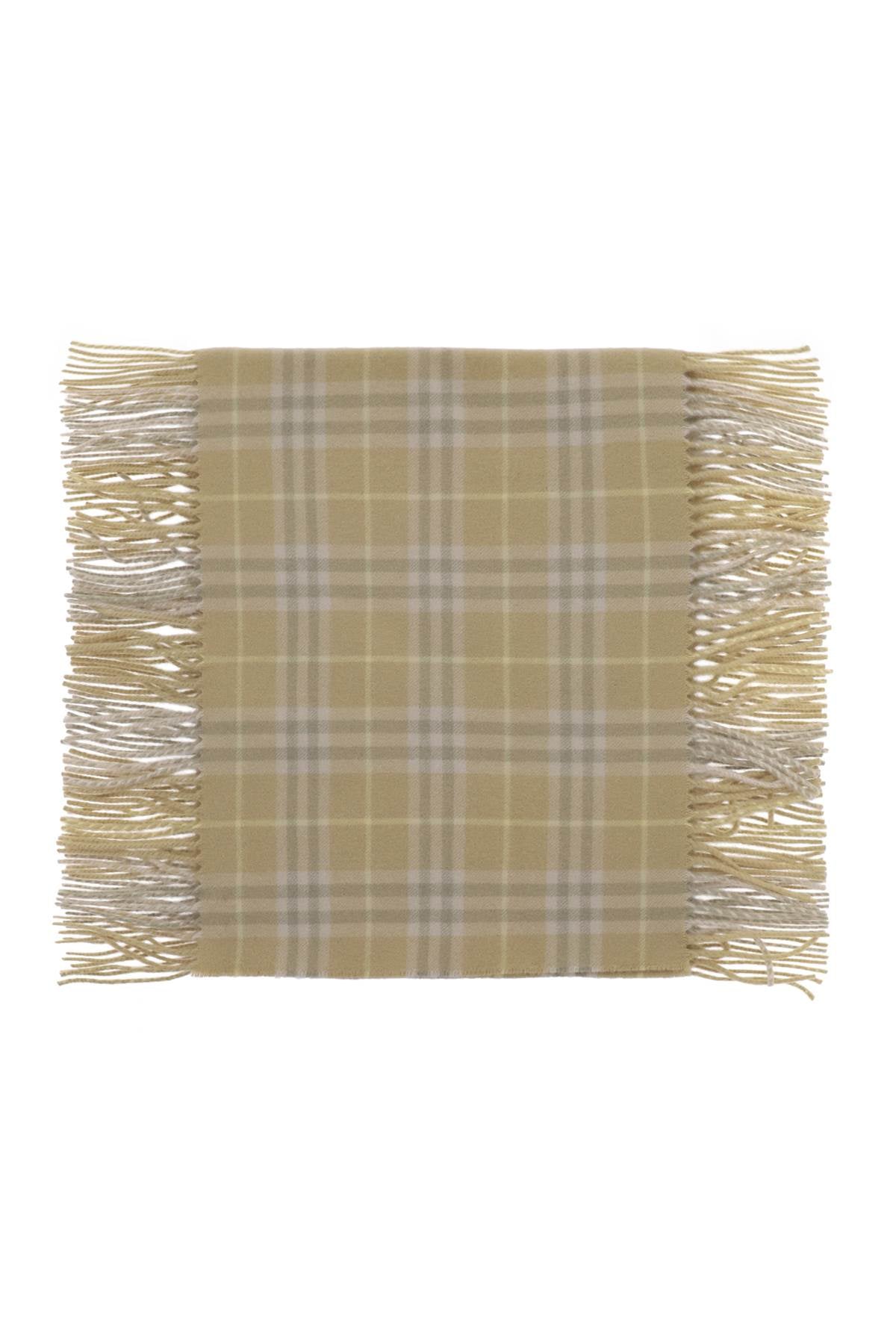 Check Cashmere Scarf  - Beige