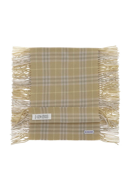 Check Cashmere Scarf  - Beige