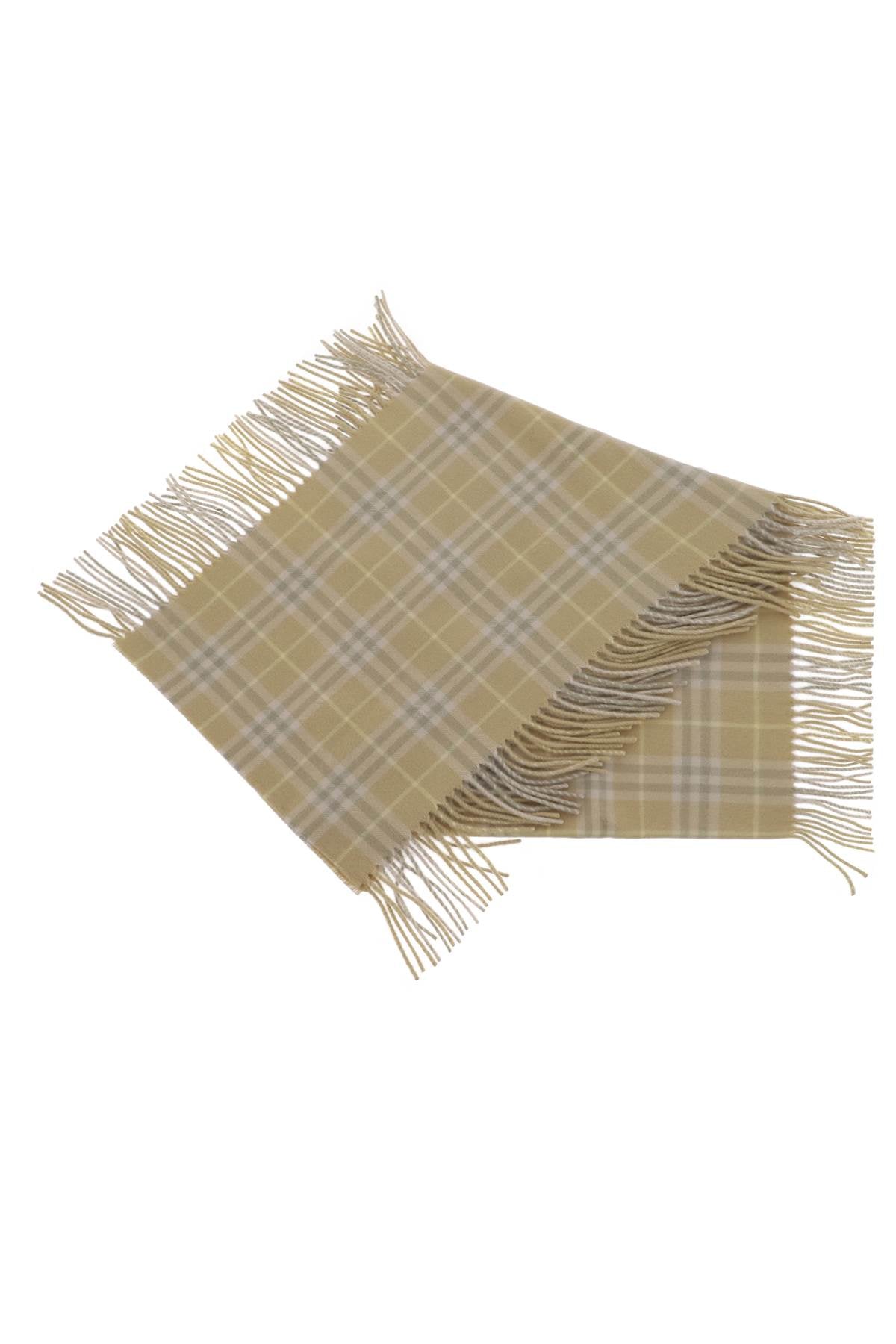 Check Cashmere Scarf  - Beige