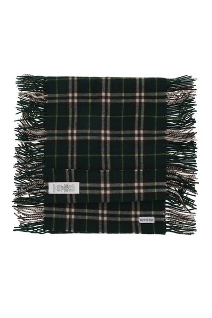 Check Cashmere Scarf  - Brown