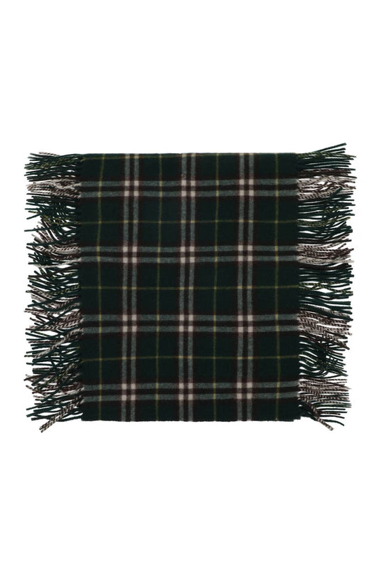 Check Cashmere Scarf  - Brown