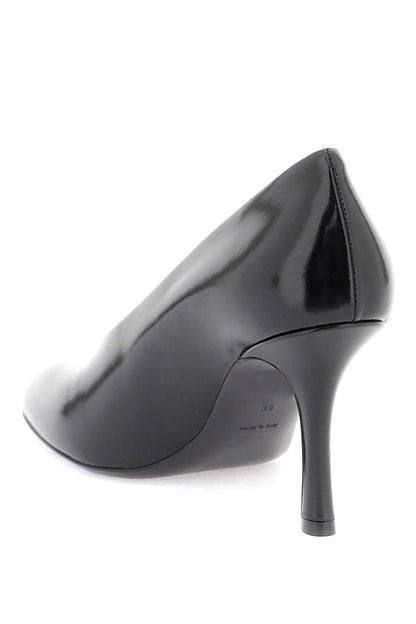 Glossy Leather Baby Pumps  - Black