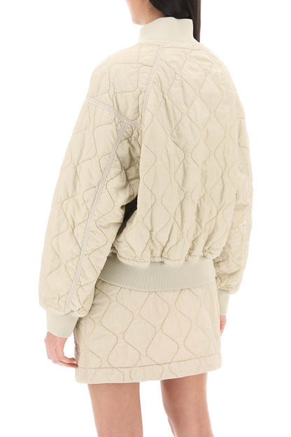 Quilted Bomber Jacket  - Neutro