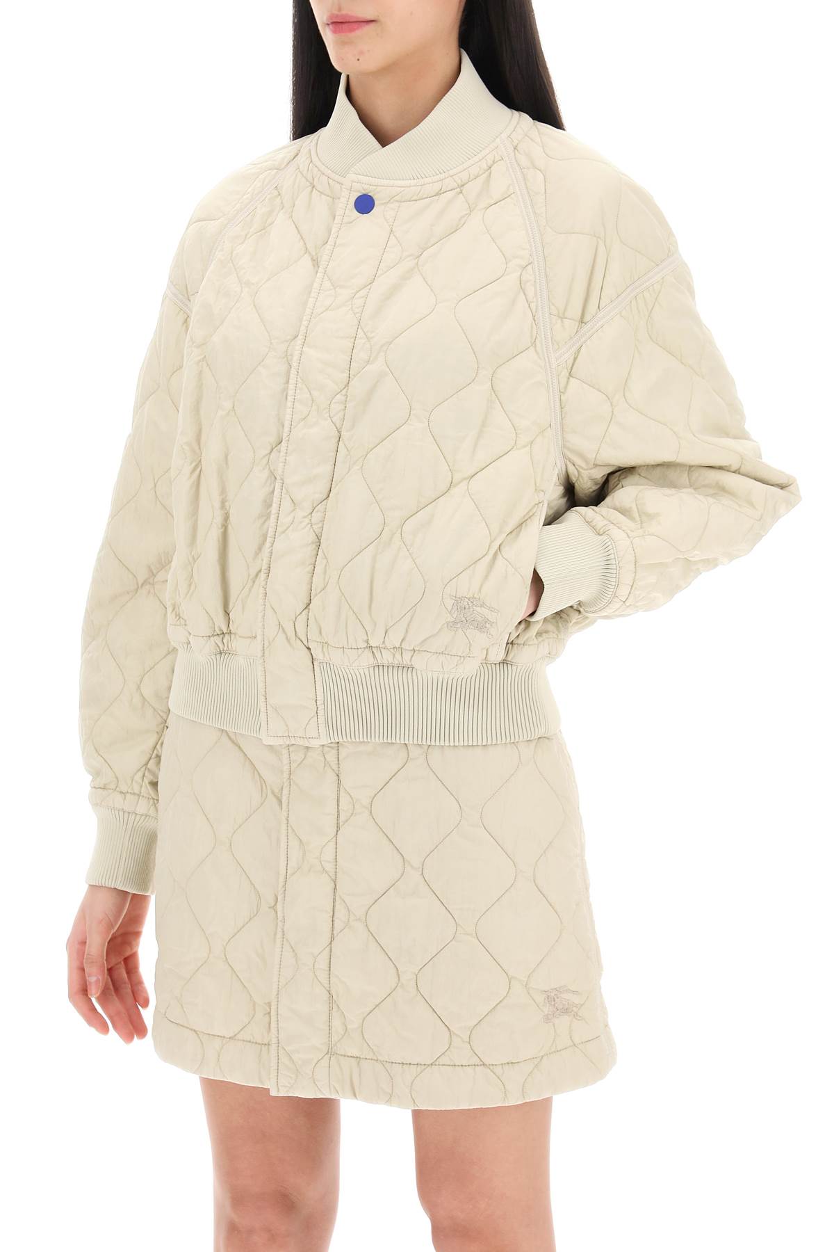 Quilted Bomber Jacket  - Neutro