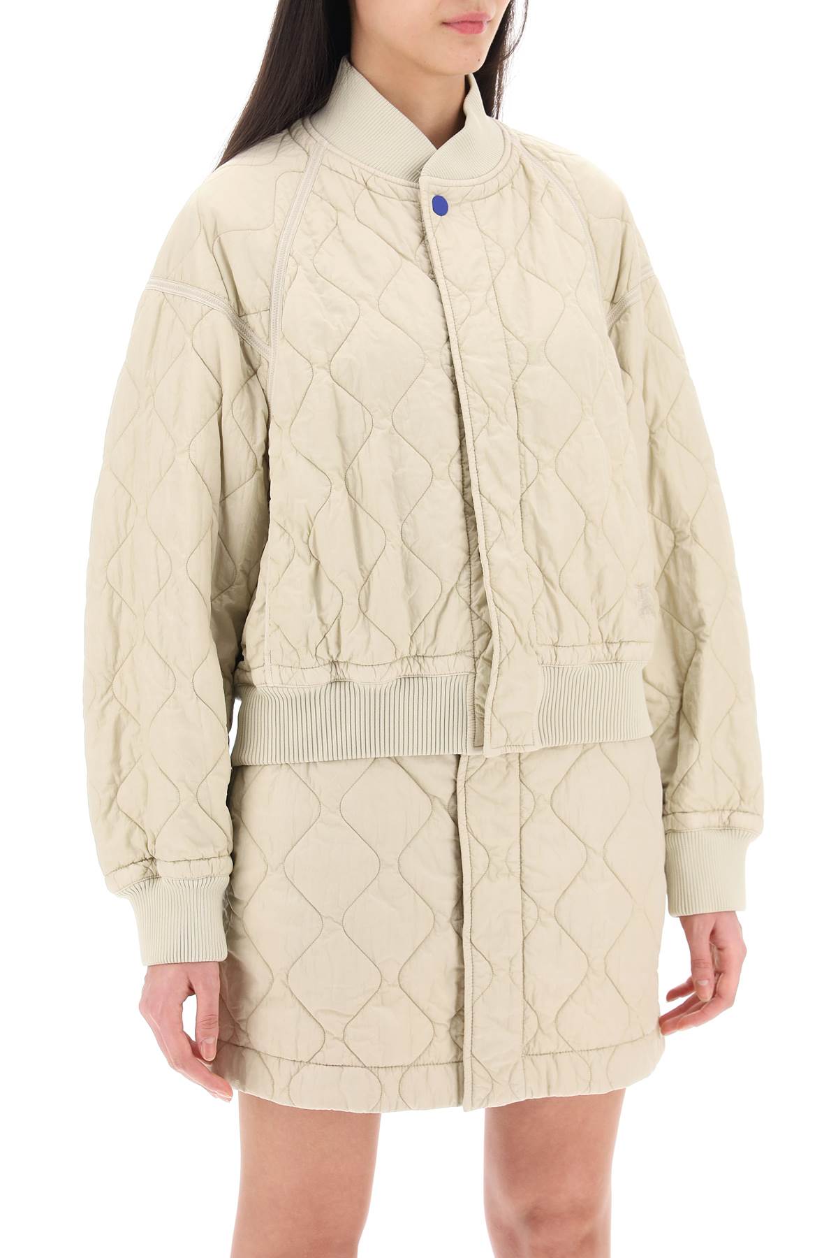 Quilted Bomber Jacket  - Neutro