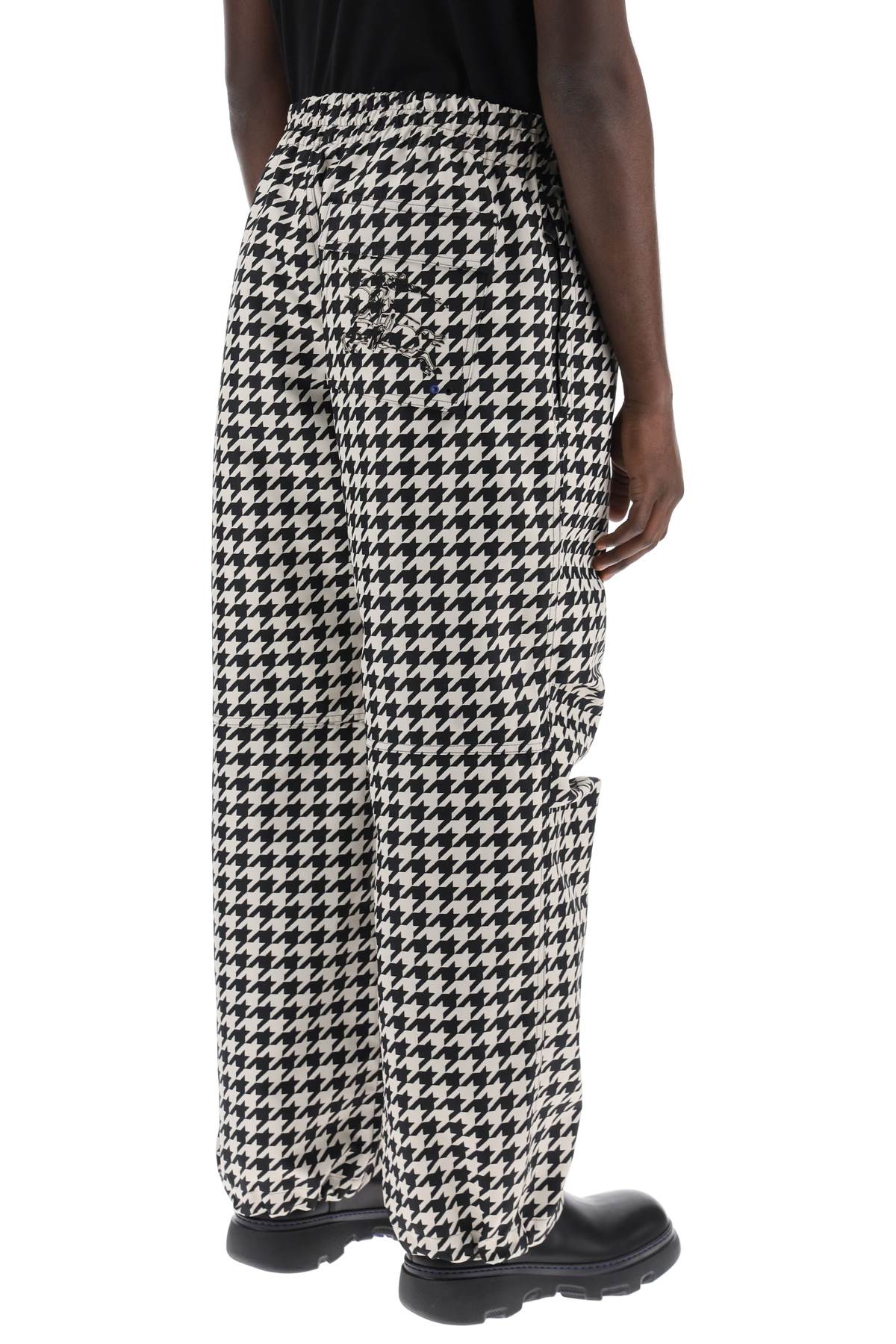 Workwear Pants In Houndstooth  - White