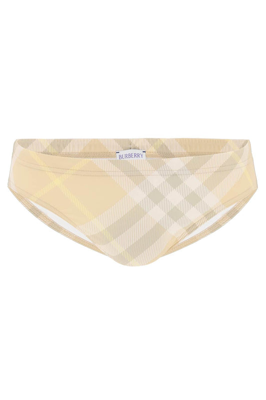 Ered  Checkered Beach Swim  - Beige