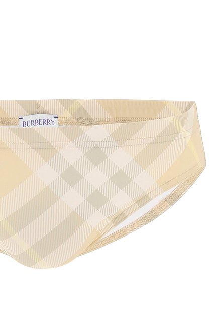 Ered  Checkered Beach Swim  - Beige