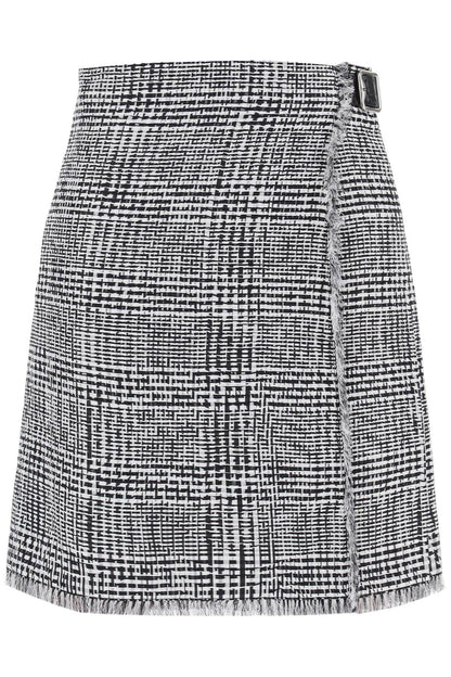 Houndstooth Plaid K  - White