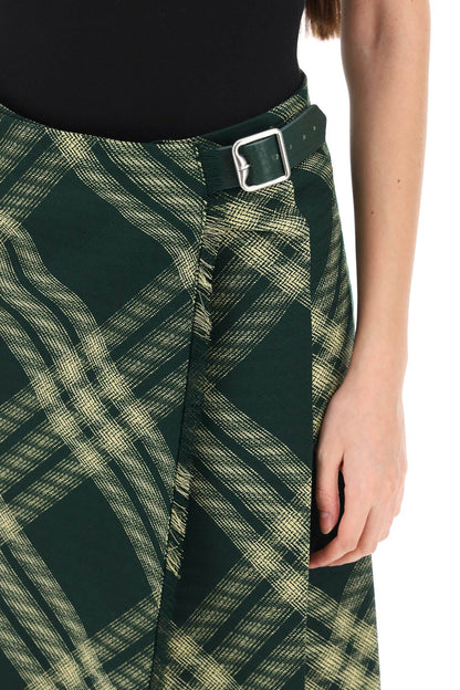 Maxi Kilt With Check Pattern  - Green