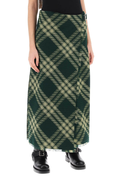 Maxi Kilt With Check Pattern  - Green