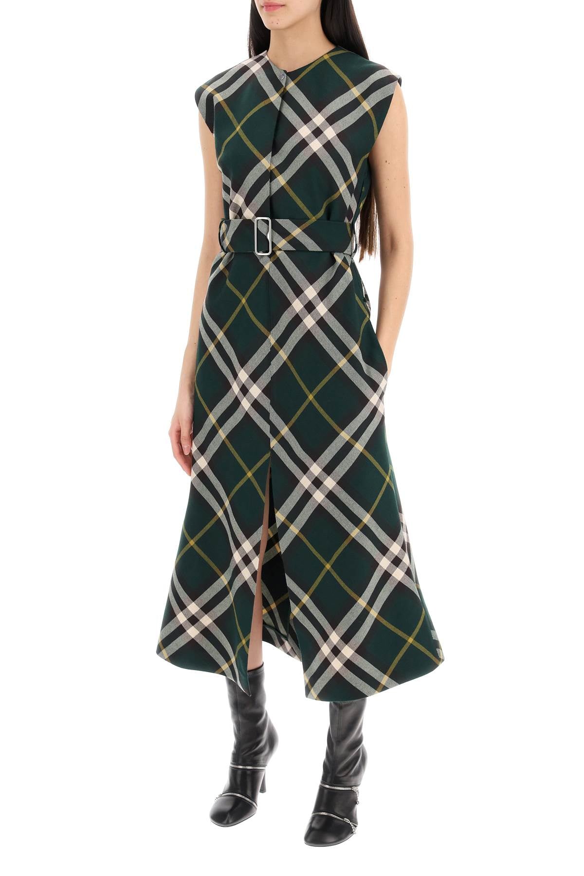 Ered Wool Midi Dress  - Green