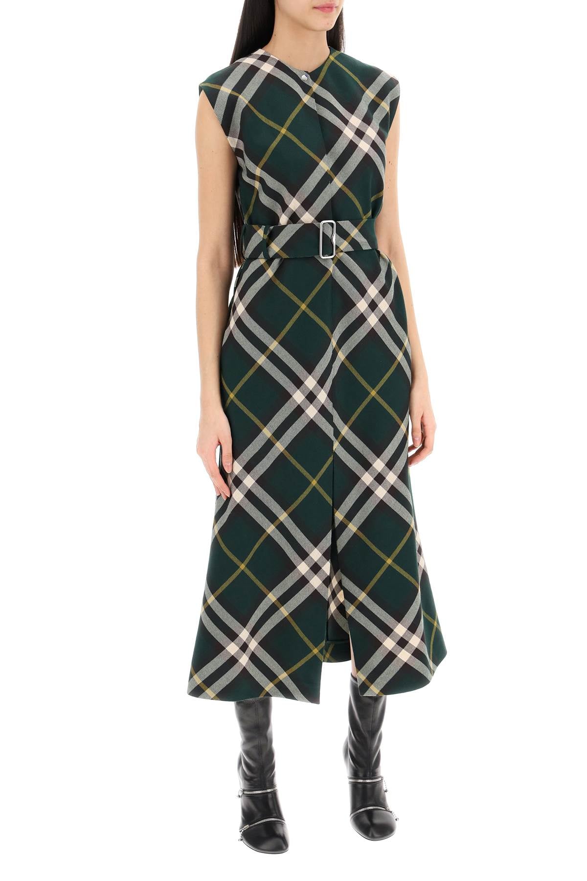 Ered Wool Midi Dress  - Green