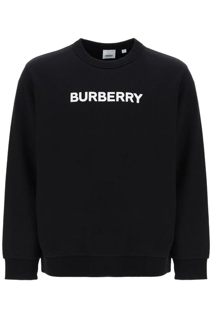 Sweatshirt With Puff Logo  - Black