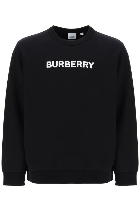 Sweatshirt With Puff Logo  - Black