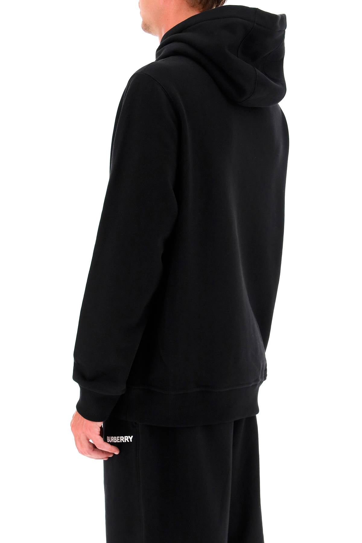 Ansdell Hoodie With Logo Print  - Black