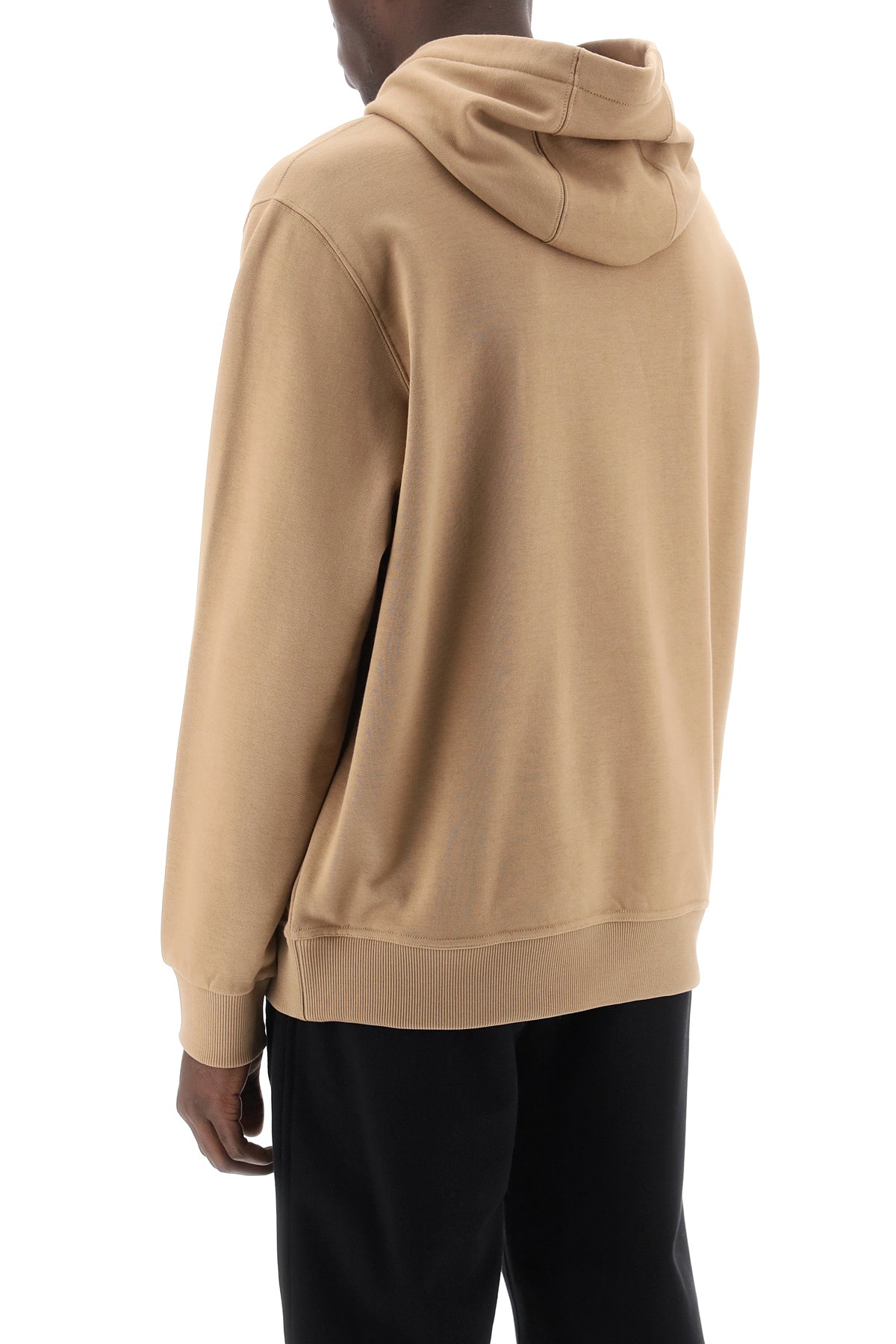 Logo Print Ansdell Hoodie  - Beige