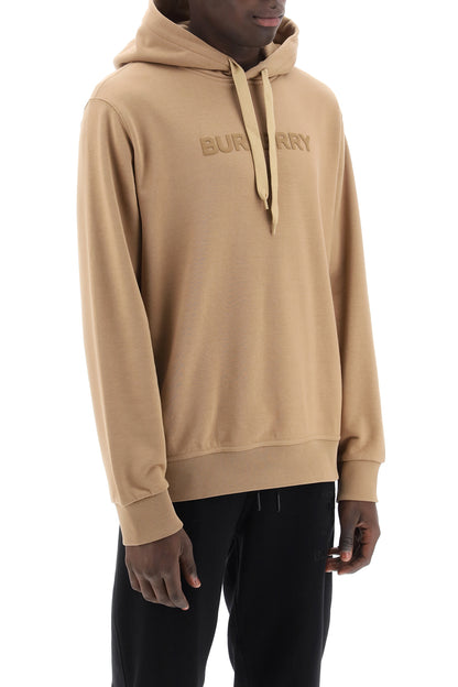 Logo Print Ansdell Hoodie  - Beige