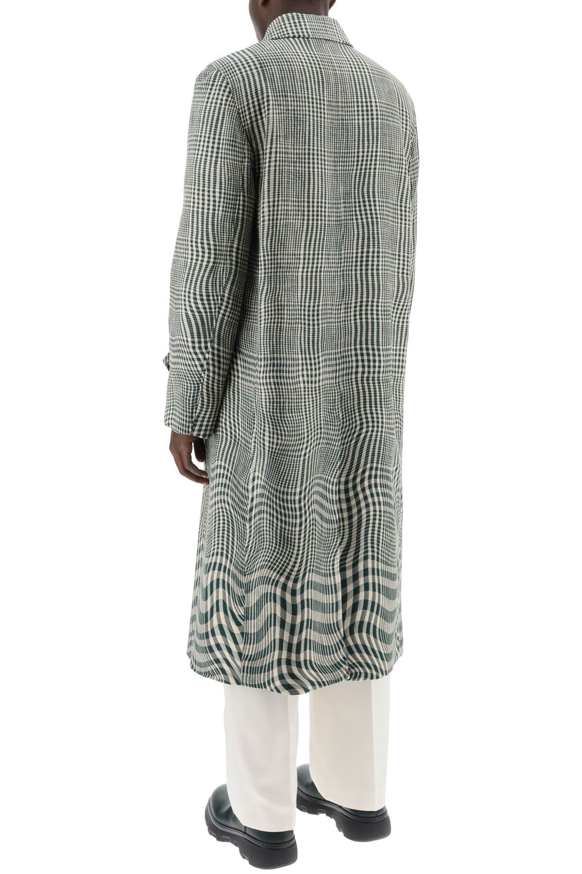 Houndstooth Car Coat With  - Neutro