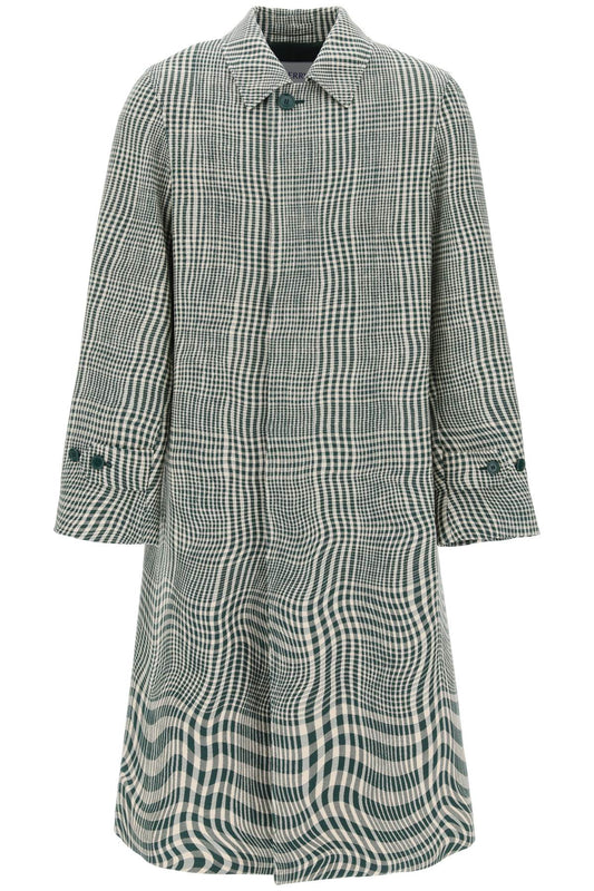 Houndstooth Car Coat With  - Neutro