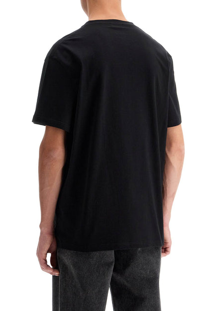 Skull Embroidered T-shirt  - Black