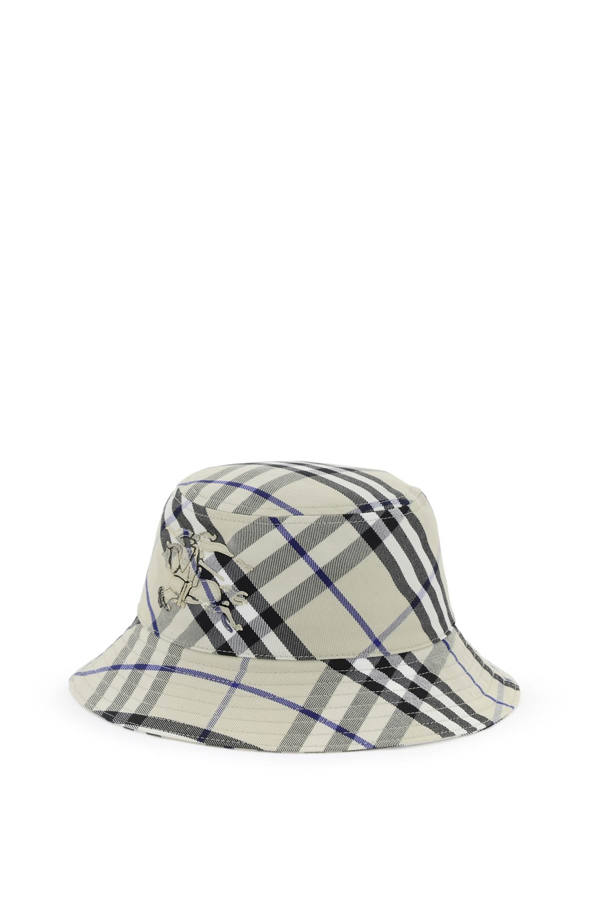 Ered Cotton Blend Bucket Hat With Nine Words  - Neutro