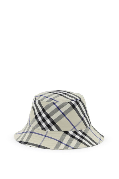 Ered Cotton Blend Bucket Hat With Nine Words  - Neutro