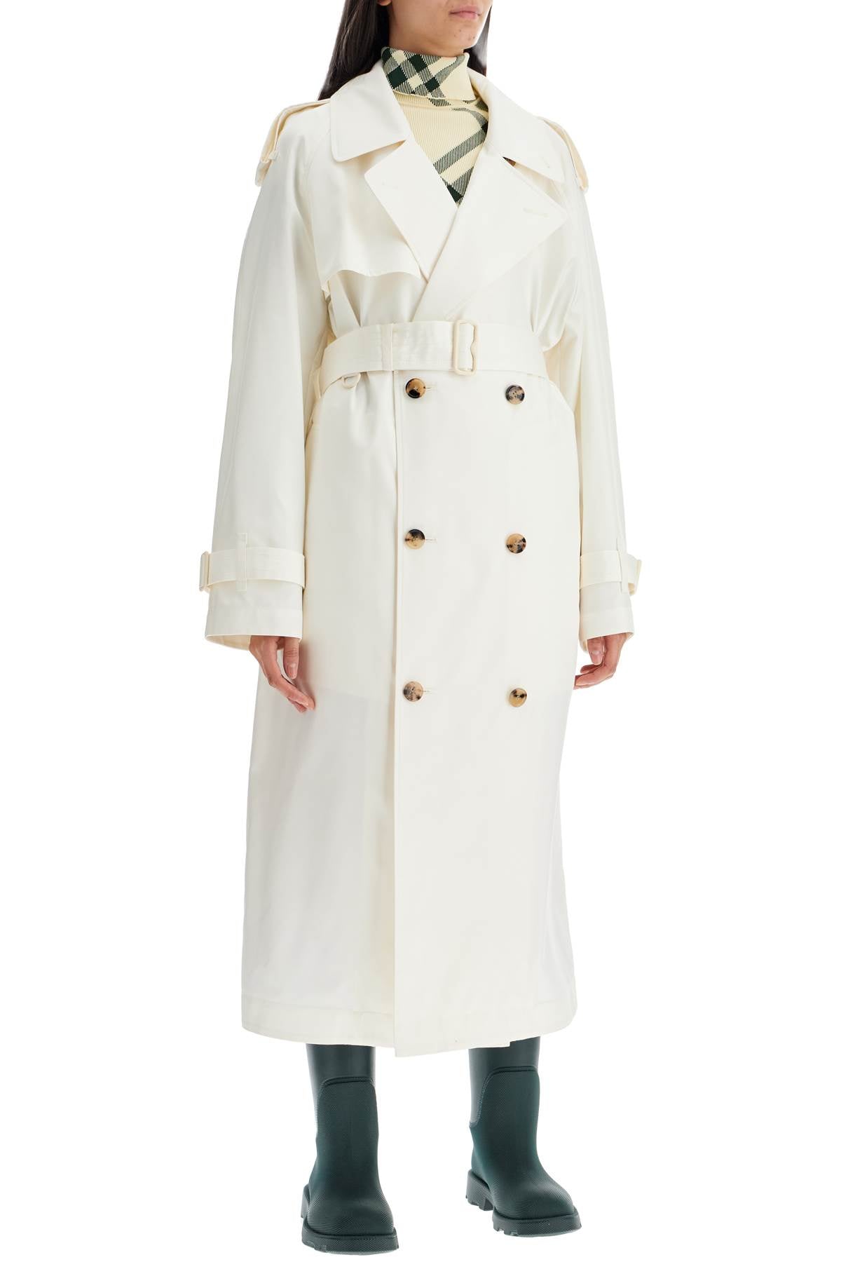 Silk Trench Coat  - White