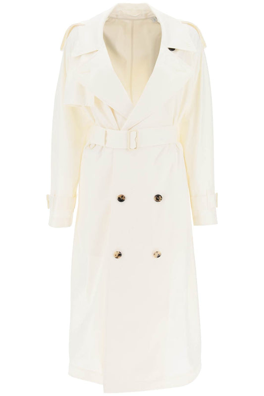 Silk Trench Coat  - White