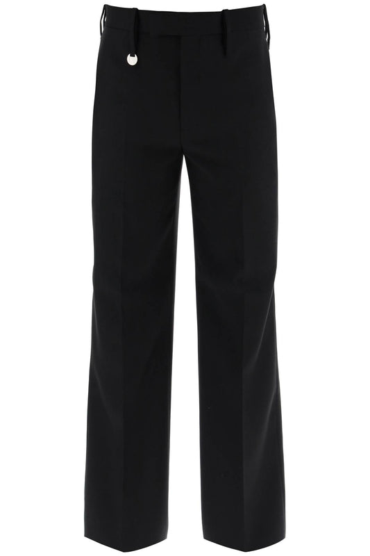 Virgin Wool Trousers  - Black