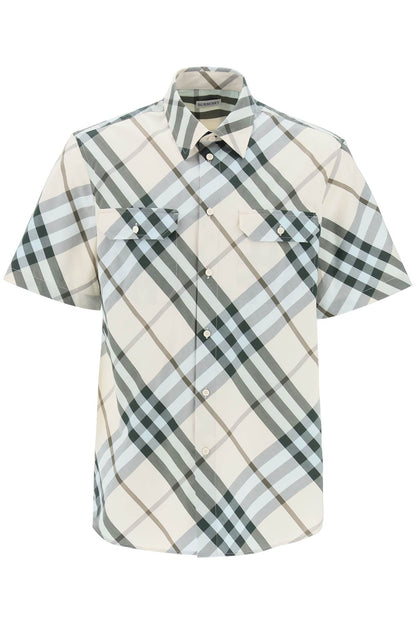 Short-sleeved Checkered Shirt  - Neutro