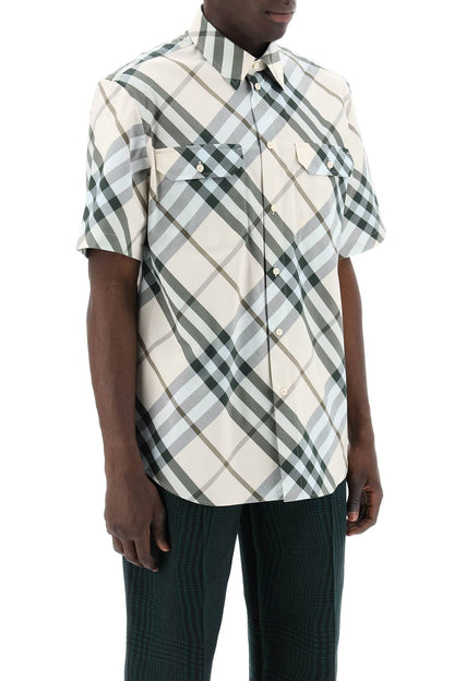 Short-sleeved Checkered Shirt  - Neutro