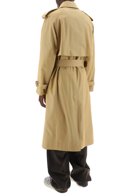 Long Iridescent Trench  - Beige