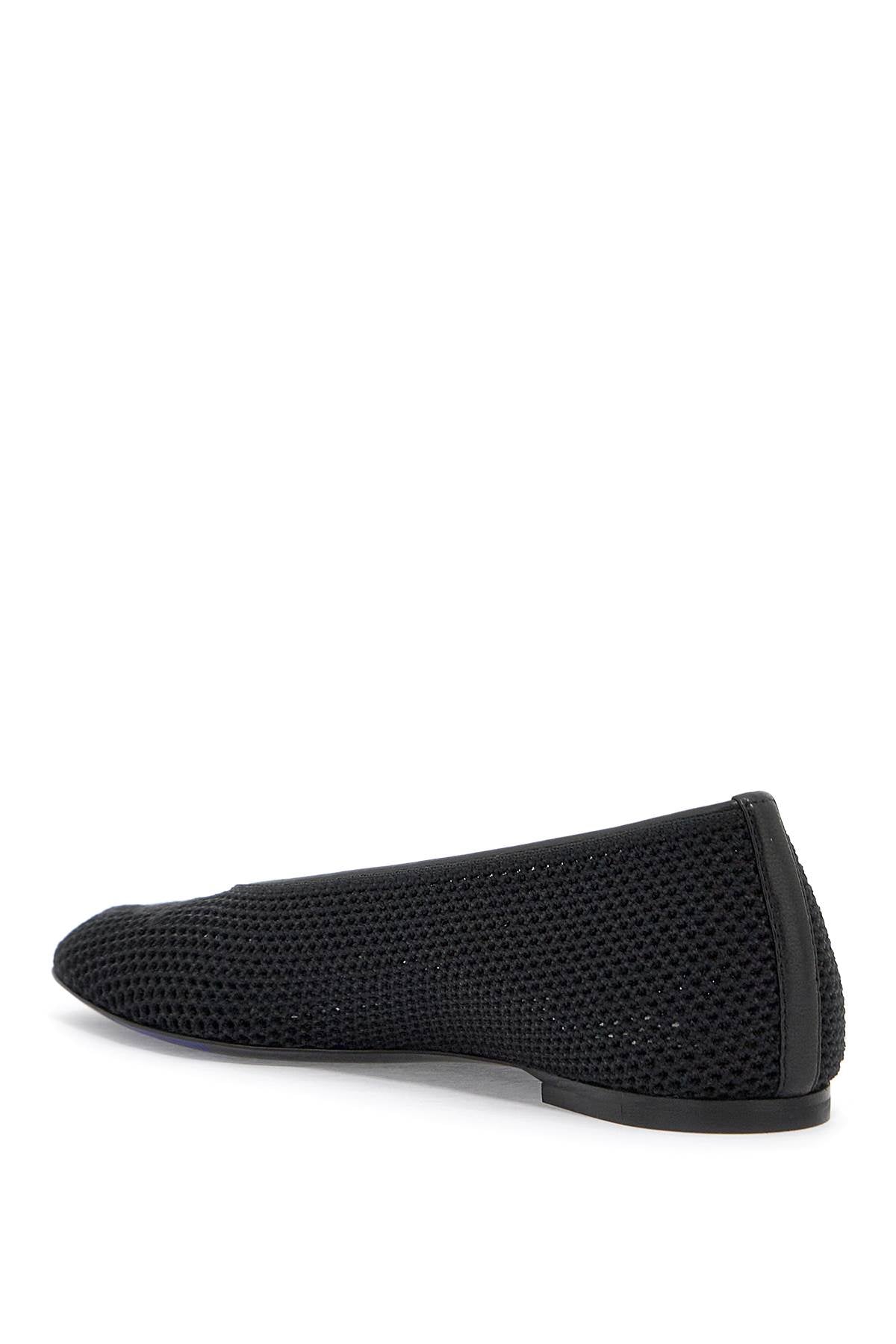 Mesh Fabric Ballet Flats For Women  - Black