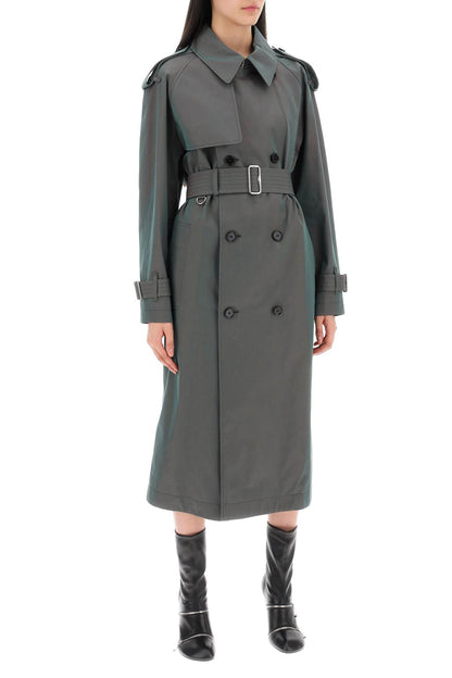 Long Iridescent Trench  - Green