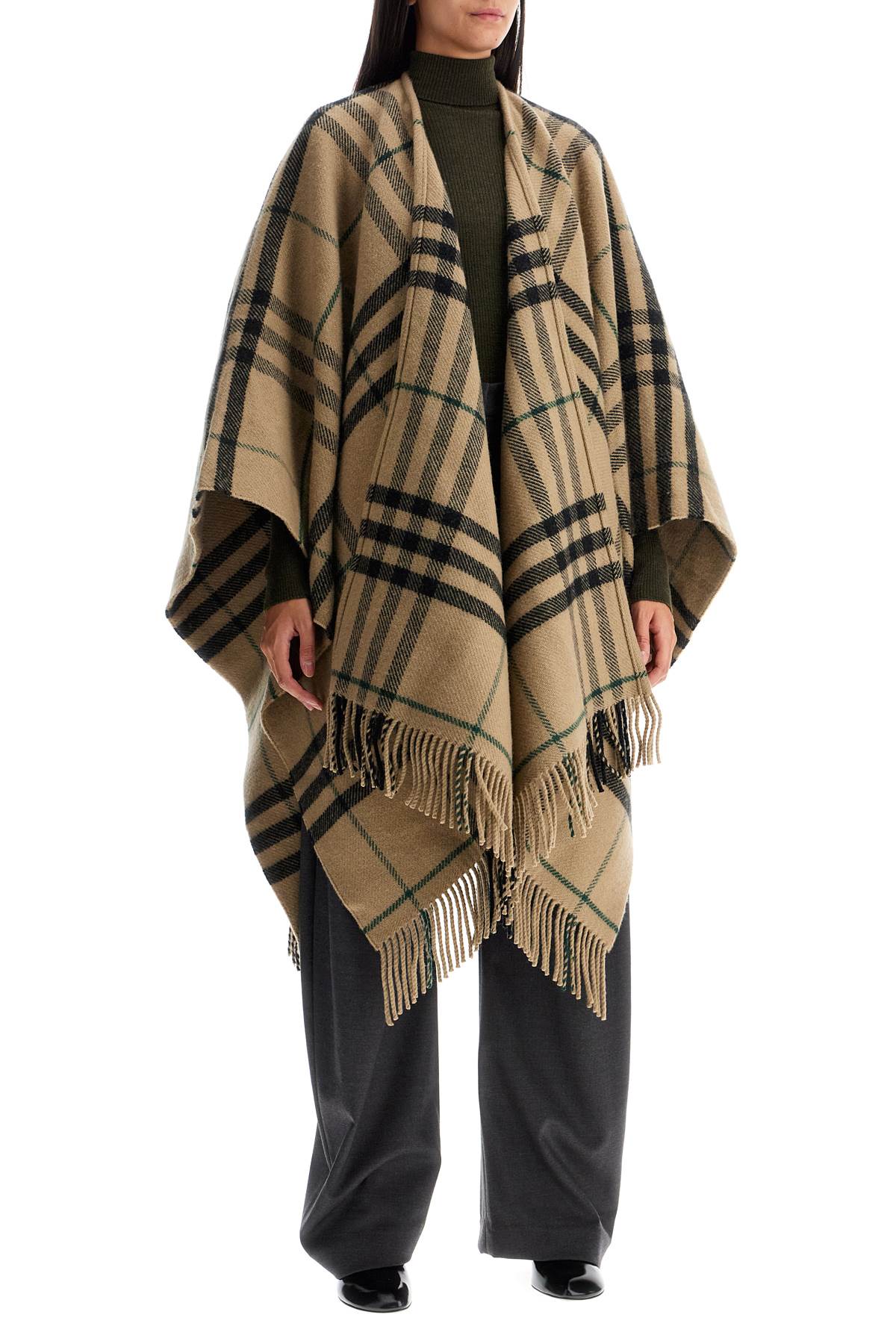 Ered Cape In Wool And Cashmere By Cate  - Beige