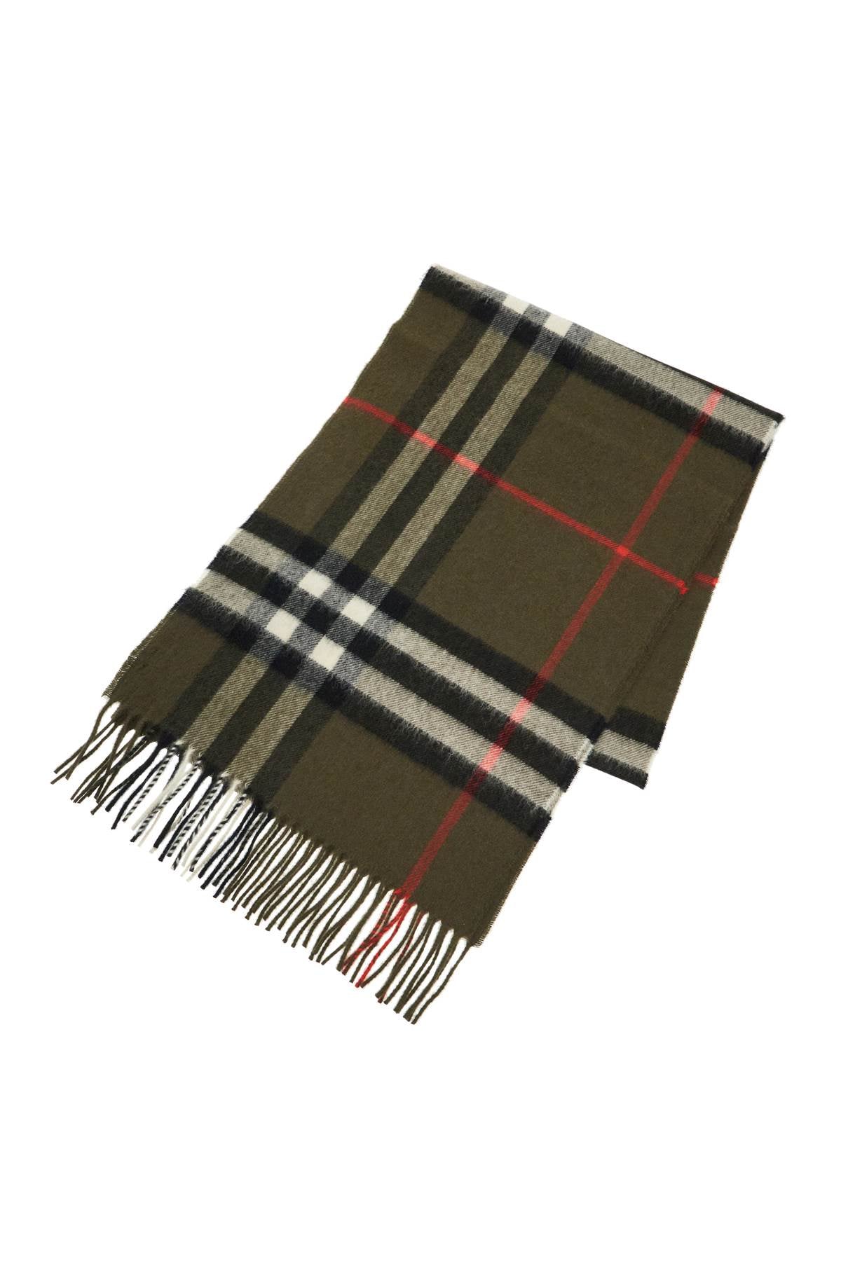 Check Cashmere Scarf  - Green