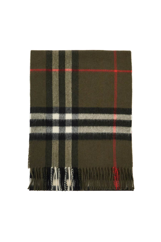 Check Cashmere Scarf  - Green