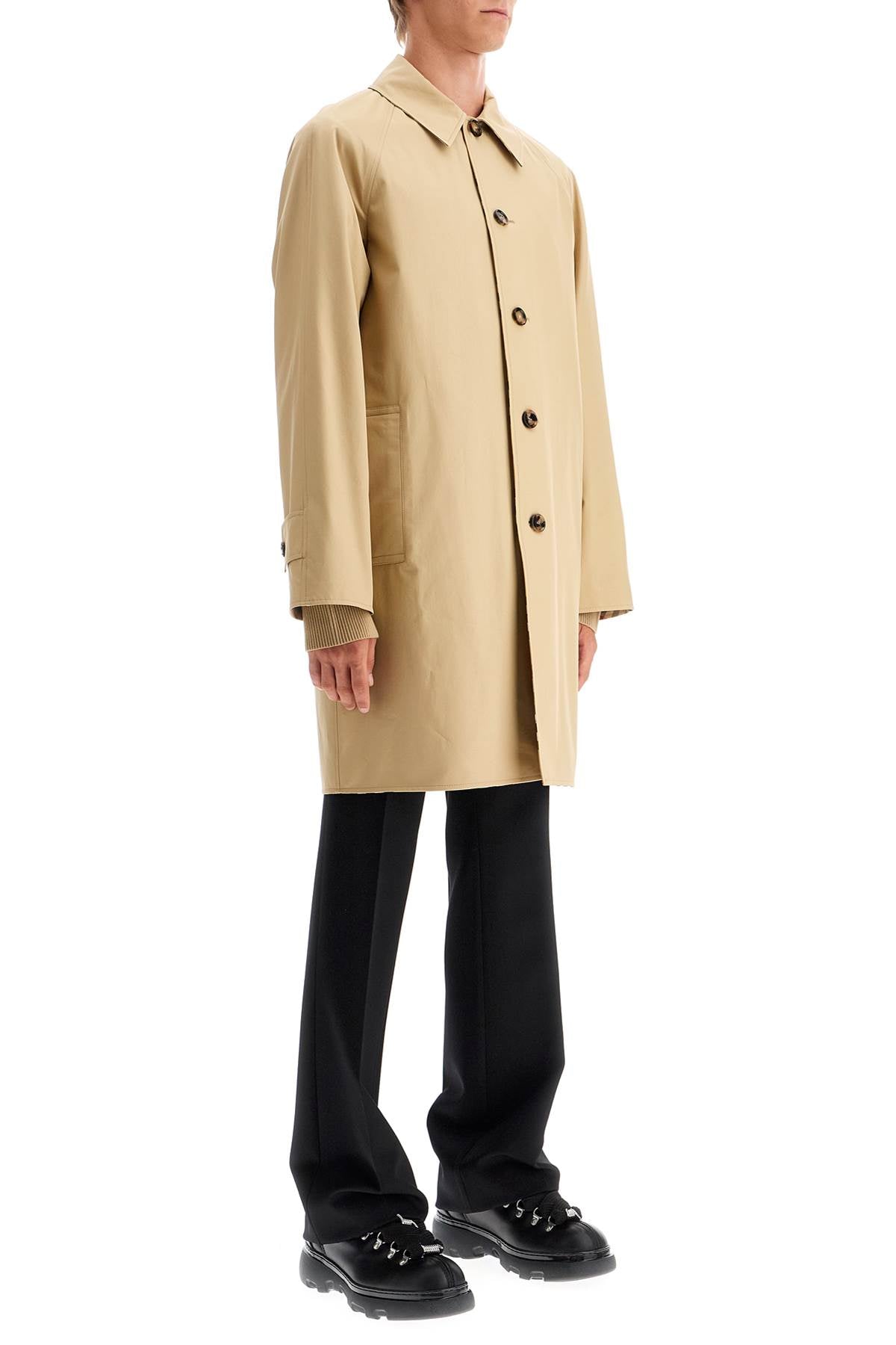 Reversible Gabardine Car Coat  - Beige