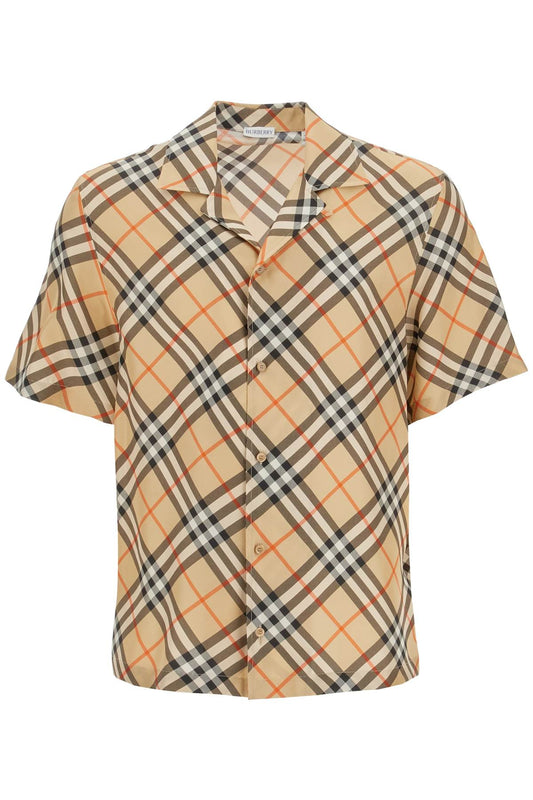 Ered Silk Short-sleeved Shirt  - Beige
