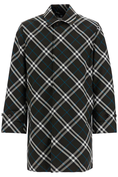 Ered\n\n'checkered Nylon Car Coat  - Green