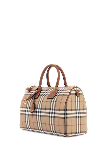 'check Media Bowling Bag'  - Beige