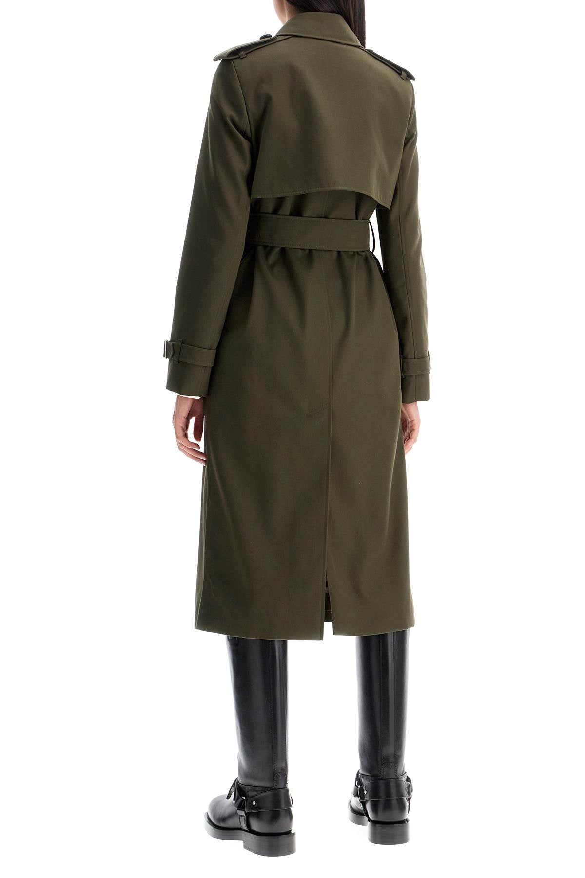 Double-breasted Trench Coat With  - Khaki