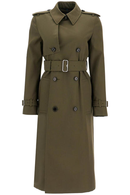 Double-breasted Trench Coat With  - Khaki