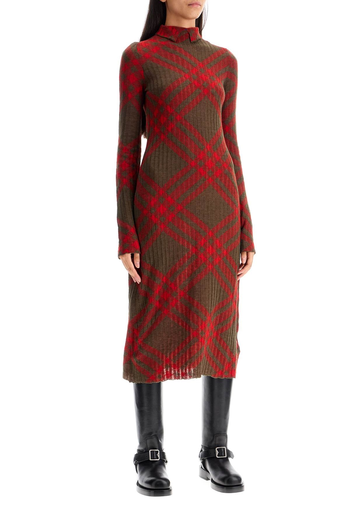 Ered Wool Blend Midi Dress  - Red