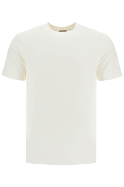 Flocked Pattern T-shirt  - White